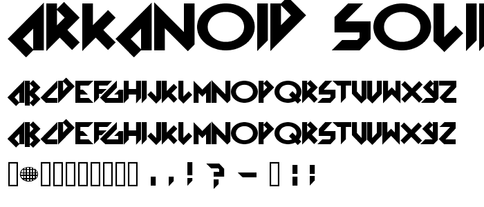 Arkanoid Solid font